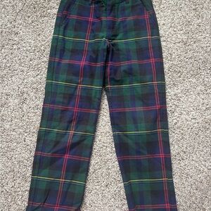 The Beaufort Bonnet Company Boy’s Plaid Chinos - Matching Red Turtleneck
